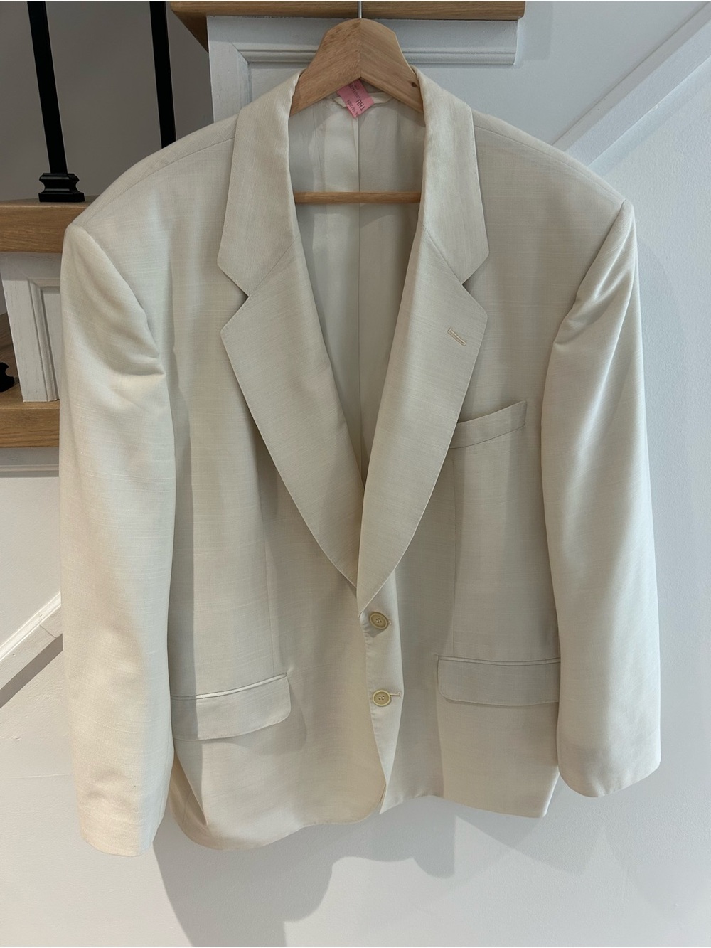Rare Zegna Cream Men’s Blazer - Elegant Tailored Jacket